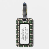 Grafische  monogram voor schuurschildpadden bagagelabel (Achterkant verticaal)