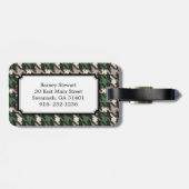 Grafische  monogram voor schuurschildpadden bagagelabel (Achterkant horizontaal)