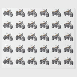 Grafische motorfiets cadeaupapier