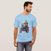 🎨 Grafische motorrijder Straatkunst expressie T-shirt (Voorkant volledig)