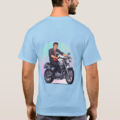 🎨 Grafische motorrijder Straatkunst expressie T-shirt (Achterkant)