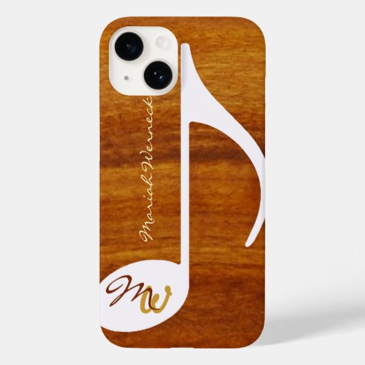 Grafische muziek in houtstijl Case-Mate iPhone case (Achterkant)