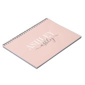 Grafische naam Monogram Blush roze grijze legant Notitieboek (Linkerzijde)
