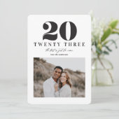 Grafische nieuwe jaarkaart 2023 feestdagenkaart (Staand voorkant)