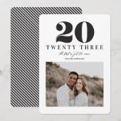 Grafische nieuwe jaarkaart 2023 feestdagenkaart (Voorkant / Achterkant)