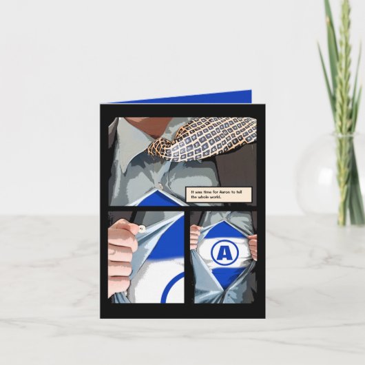 Grafische Novel Bar Mitzvah Dank u wel briefkaart (Voorkant)