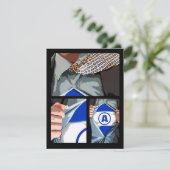 Grafische Novel Bar Mitzvah Reply RSVP-kaart RSVP Kaartje (Staand voorkant)