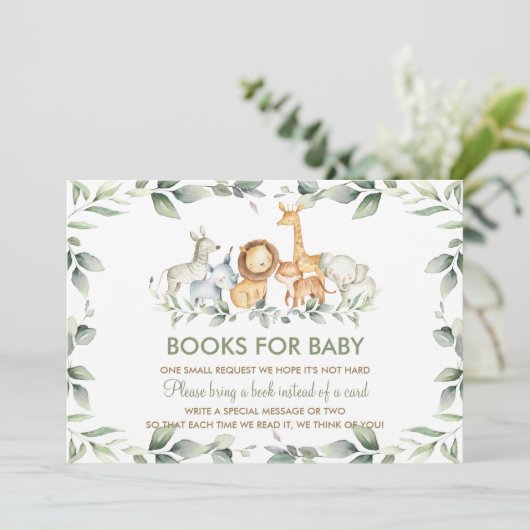 Grafische Oerwoud Dieren Greenery Books voor Baby  Kaart (Staand voorkant)