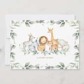 Grafische Oerwoud Dieren Greenery Books voor Baby  Kaart (Achterkant)