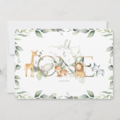 Grafische Oerwoud dieren groen 1e verjaardag Wilde Kaart (Achterkant)