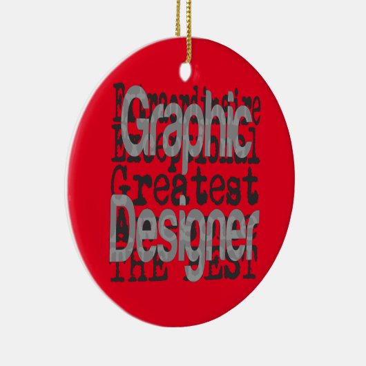 Grafische ontwerper Extraordinaire Keramisch Ornament (Rechts)