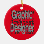 Grafische ontwerper Extraordinaire Keramisch Ornament (Voorkant)