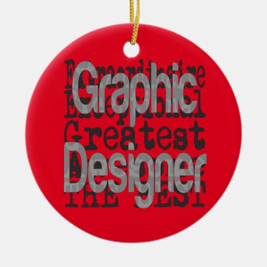 Grafische ontwerper Extraordinaire Keramisch Ornament (Voorkant)