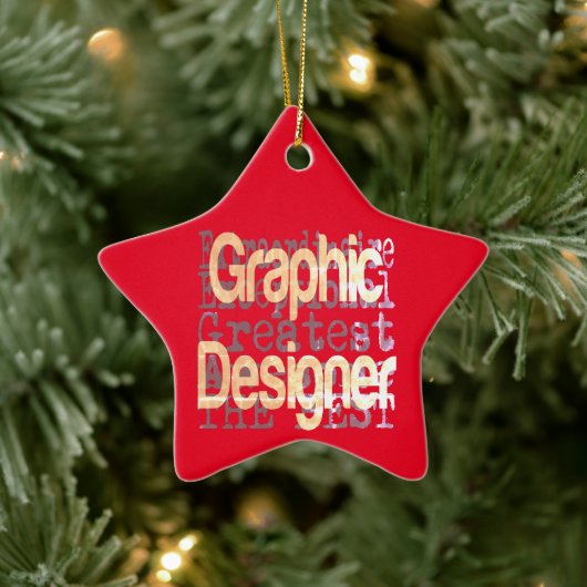 Grafische ontwerper Extraordinaire Keramisch Ornament (Boom)