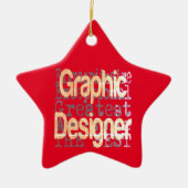 Grafische ontwerper Extraordinaire Keramisch Ornament (Voorkant)