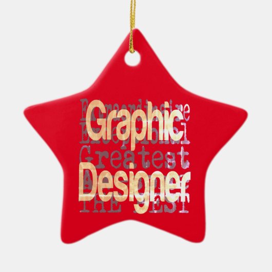 Grafische ontwerper Extraordinaire Keramisch Ornament (Voorkant)