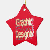 Grafische ontwerper Extraordinaire Keramisch Ornament (Links)