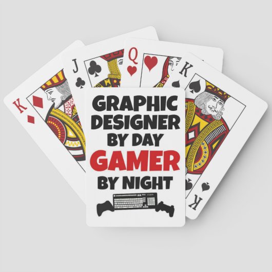 Grafische ontwerper Gamer Pokerkaarten (Achterkant)