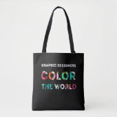 Grafische ontwerper Gift. Ontwerpers Kleur wereld Tote Bag (Voorkant)