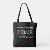 Grafische ontwerper Gift. Ontwerpers Kleur wereld Tote Bag (Achterkant)