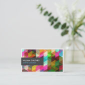 Grafische ontwerper Modern kleurrijk Abstract patr Visitekaartje (Staand voorkant)