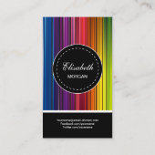 Grafische ontwerper - Moderne kleurrijke stripes Visitekaartje (Achterkant)