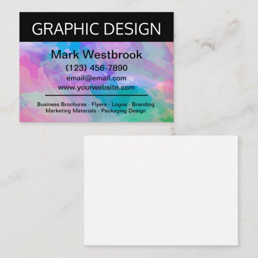 Grafische ontwerper Moderne Visitekaartjes (Voorkant / Achterkant)