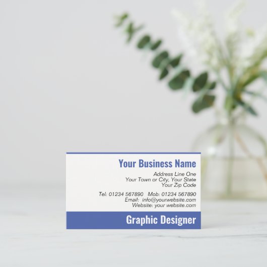 Grafische ontwerper QR-code Visitekaartje (Staand voorkant)