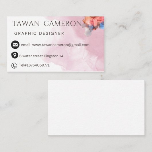 Grafische ontwerperprofessional visitekaartje (Voorkant / Achterkant)