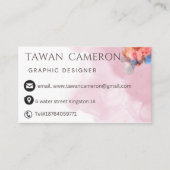 Grafische ontwerperprofessional visitekaartje (Voorkant)