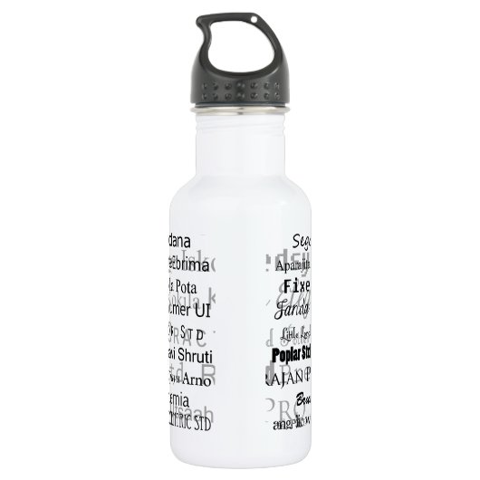 Grafische ontwerpers dromen waterfles  (Achterkant)