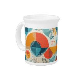 Grafische Oranje abstractie Bier Pitcher