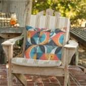 grafische Oranje-abstractie Buitenkussen (Stoel)