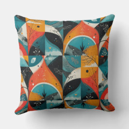 grafische Oranje-abstractie Kussen