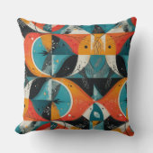 grafische Oranje-abstractie Kussen (Voorkant)