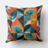 grafische Oranje-abstractie Kussen (Achterkant)