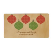 grafische Ornamenten kerstlabels Etiket (Voorkant)