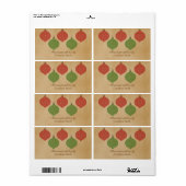  grafische Ornamenten kerstlabels Etiket (Full Sheet)
