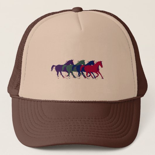 grafische paarden die trucker pet (Voorkant)