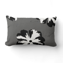 Grafische Pansy Grey, zwart-wit