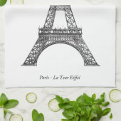grafische Parijs de Eiffeltoren Theedoek (Gevouwen)