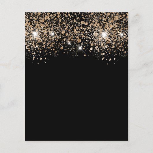 Grafische partij zwarte goudglitter (Achterkant)