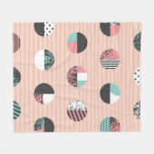 Grafische patterned cirkels naadloos patroon. Vint Fleece Deken (Voorkant (Horizontaal))