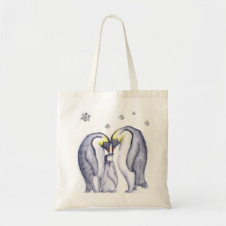 Grafische pinguïn tote bag