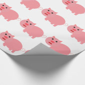 GRAFISCHE PINK PIG PATTERN CADEAUPAPIER (Hoek)