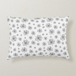 Grafische pioenen. accent kussen