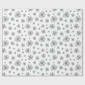 Grafische pioenen. cadeaupapier (Vlak)