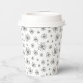 Grafische pioenen. papieren bekers (Achterkant)