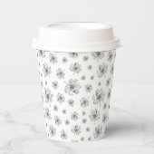 Grafische pioenen. papieren bekers (Voorkant)