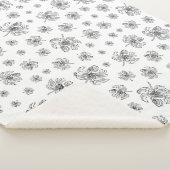 Grafische pioenen. sherpa deken (3/4)